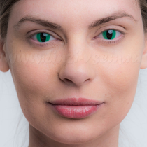 Карнавальные линзы EOS Green Cat Фото 2